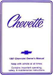 Bishko Factory OEM Owner's Manuals and User Guides for 1987 CORVETTE - 1184