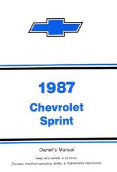Bishko Factory OEM Owner's Manuals and User Guides for 1987 SPRINT - 1187