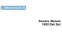 Bishko Factory OEM Owner's Manuals and User Guides for 1993 CIVIC DEL SOL - 11914