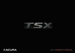 Bishko Factory OEM Owner's Manuals and User Guides for 2014 TSX - 11995