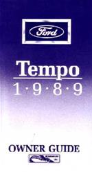 Bishko Factory OEM Owner's Manuals and User Guides for 1989 TEMPO - 1238