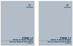 Bishko Factory OEM Service Manuals for 2011-2012 TSX - 14065
