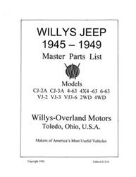 Bishko Factory OEM Part Lists and Illustrations for 1945-1949 WILLYS - 1888