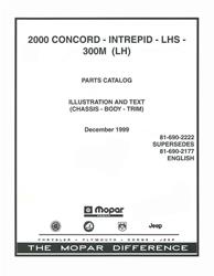 Bishko Factory OEM Part Lists and Illustrations for 2000 300M, INTREPID, LHS - 2587
