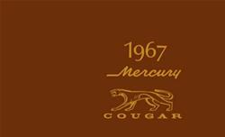 Bishko Factory OEM Owner's Manuals and User Guides for 1967 COUGAR - 2764