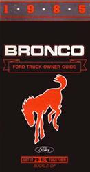 Bishko Factory OEM Owner's Manuals and User Guides for 1985 BRONCO - 3162
