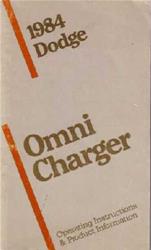 Bishko Factory OEM Owner's Manuals and User Guides for 1984 CHARGER, OMNI - 4347