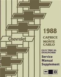 Bishko Factory OEM Service Manuals for 1988 CAPRICE, MONTE CARLO - 5343