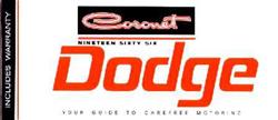 Bishko Factory OEM Owner's Manuals and User Guides for 1966 CORONET - 5719