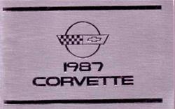 Bishko Factory OEM Owner's Manuals and User Guides for 1987 CORVETTE - 594
