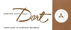 Bishko Factory OEM Owner's Manuals and User Guides for 1964 DART - 6029