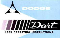 Bishko Factory OEM Owner's Manuals and User Guides for 1963 DART - 6032