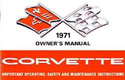 Bishko Factory OEM Owner's Manuals and User Guides for 1971 CORVETTE - 6078