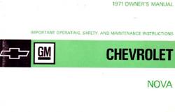 Bishko Factory OEM Owner's Manuals and User Guides for 1971 NOVA - 6080