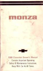 Bishko Factory OEM Owner's Manuals and User Guides for 1980 MONZA - 6097