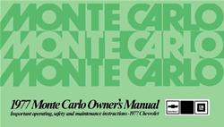 Bishko Factory OEM Owner's Manuals and User Guides for 1977 MONTE CARLO - 6109