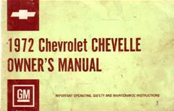 Bishko Factory OEM Owner's Manuals and User Guides for 1972 CHEVELLE - 6136