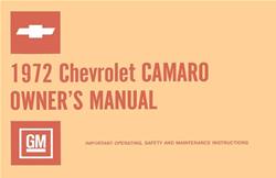 Bishko Factory OEM Owner's Manuals and User Guides for 1972 CAMARO - 6139