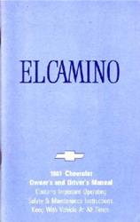 Bishko Factory OEM Owner's Manuals and User Guides for 1981 EL CAMINO - 6299