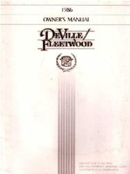 Bishko Factory OEM Owner's Manuals and User Guides for 1986 DEVILLE, FLEETWOOD - 6334