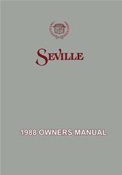 Bishko Factory OEM Owner's Manuals and User Guides for 1988 SEVILLE - 6336