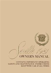 Bishko Factory OEM Owner's Manuals and User Guides for 1981 SEVILLE - 6388