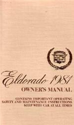 Bishko Factory OEM Owner's Manuals and User Guides for 1981 ELDORADO - 6389