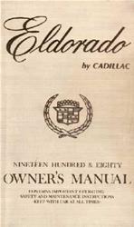 Bishko Factory OEM Owner's Manuals and User Guides for 1980 ELDORADO - 6390