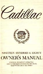 Bishko Factory OEM Owner's Manuals and User Guides for 1980 DEVILLE - 6403