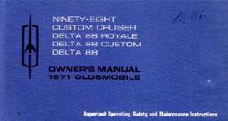Bishko Factory OEM Owner's Manuals and User Guides for 1971 98, DELTA 88 - 6413