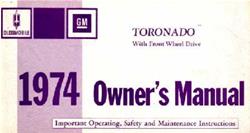 Bishko Factory OEM Owner's Manuals and User Guides for 1974 TORONADO - 6431