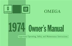 Bishko Factory OEM Owner's Manuals and User Guides for 1974 OMEGA - 6432