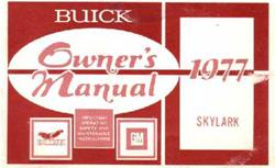 Bishko Factory OEM Owner's Manuals and User Guides for 1977 SKYLARK - 6492
