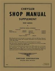 Bishko Factory OEM Service Manuals for 1939 ROYAL, ROYAL WINDSOR - 6601