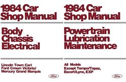 Bishko Factory OEM Service Manuals for 1984 LTD, TOWN CAR - 6606