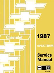 Bishko Factory OEM Service Manuals for 1987 SPECTRUM - 6780