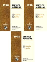 Bishko Factory OEM Service Manuals for 1998 CAVALIER, SUNFIRE - 678