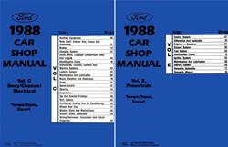 Bishko Factory OEM Service Manuals for 1988 TEMPO, TOPAZ - 7002