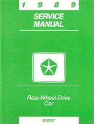 Bishko Factory OEM Service Manuals for 1989 DIPLOMAT, FIFTH AVENUE, GRAN FURY - 7065