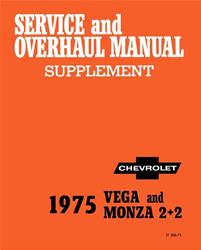 Bishko Factory OEM Service Manuals for 1975 MONZA, VEGA - 7178