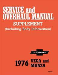 Bishko Factory OEM Service Manuals for 1976 MONZA, VEGA - 7181