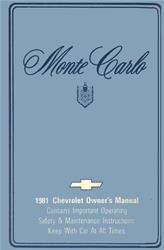 Bishko Factory OEM Owner's Manuals and User Guides for 1981 MONTE CARLO - 7264