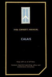 Bishko Factory OEM Owner's Manuals and User Guides for 1986 CALAIS - 7271