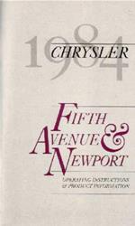 Bishko Factory OEM Owner's Manuals and User Guides for 1984 FIFTH AVENUE, NEW YORKER - 7314