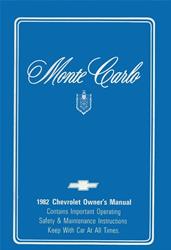 Bishko Factory OEM Owner's Manuals and User Guides for 1982 MONTE CARLO - 7335
