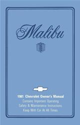 Bishko Factory OEM Owner's Manuals and User Guides for 1981 MALIBU - 7362
