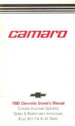 Bishko Factory OEM Owner's Manuals and User Guides for 1980 CAMARO - 7388