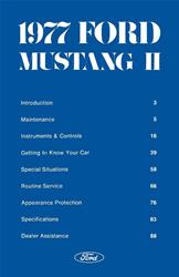Bishko Factory OEM Owner's Manuals and User Guides for 1977 MUSTANG II - 7435
