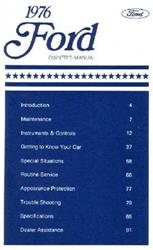Bishko Factory OEM Owner's Manuals and User Guides for 1976 LTD - 7458
