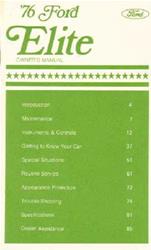 Bishko Factory OEM Owner's Manuals and User Guides for 1976 ELITE - 7462